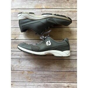 FootJoy 10.5 Medium Athletics Men's Spikeless Golf Shoes 56814-Grey/White